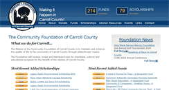 Desktop Screenshot of carrollcommunityfoundation.org